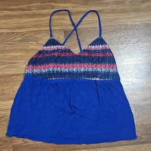 No Boundaries Patriotic Blue and Multicolor Camisole